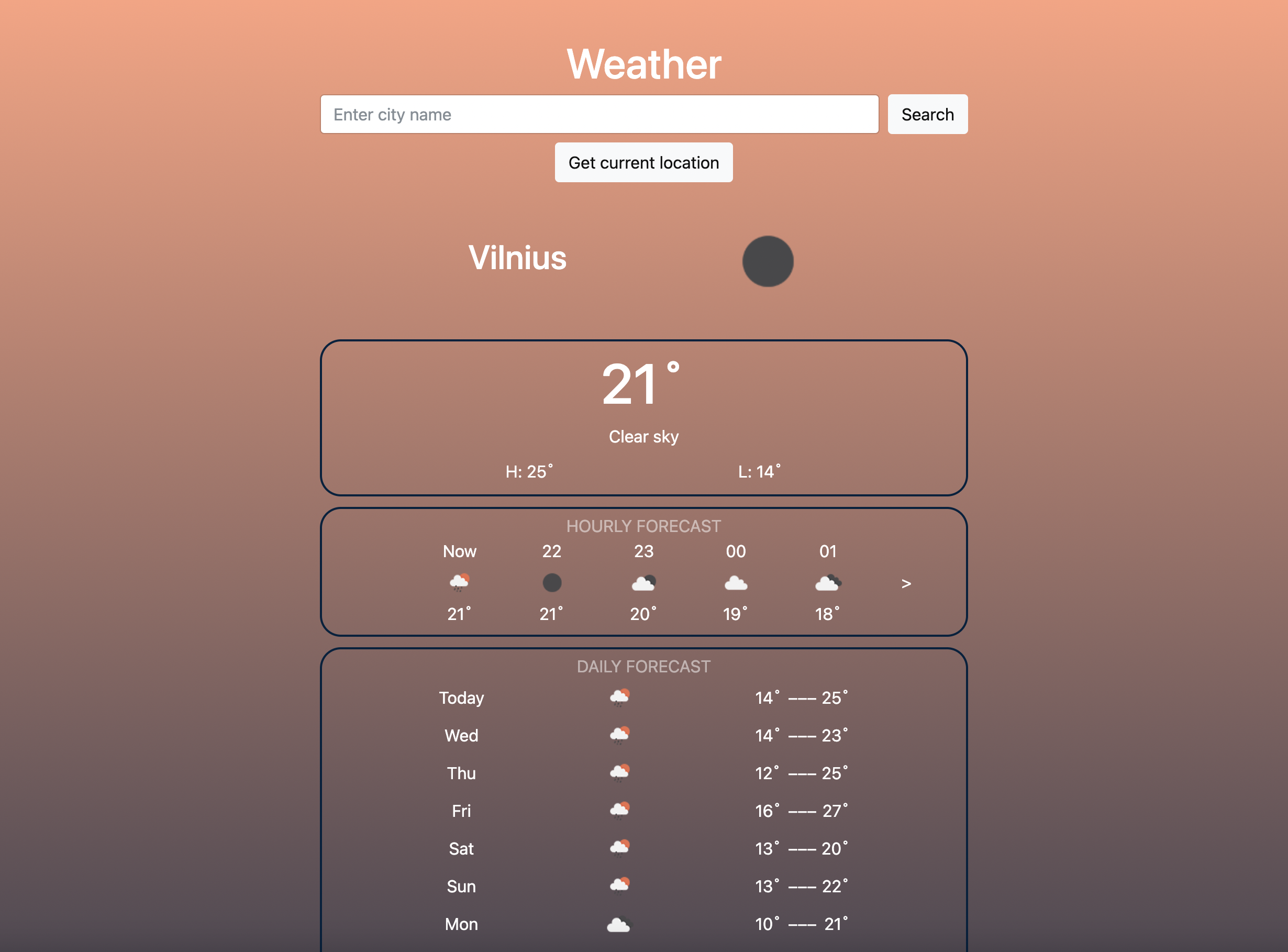 Weather app 1